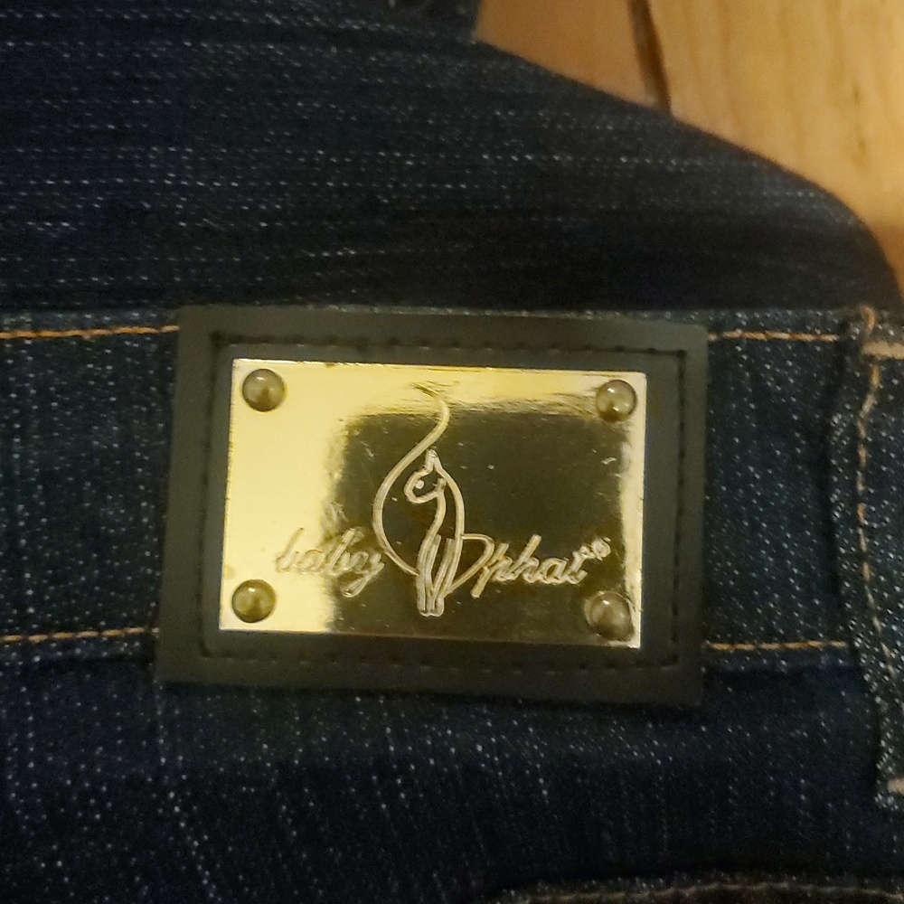 Baby Phat Dark Blue Denim y2k Jeans with :cats Meow !: Back Pockets - Picture 5 of 15